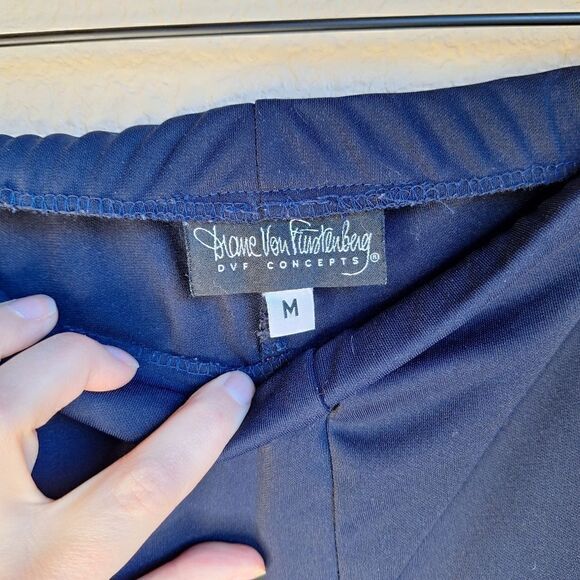 Diane Von Furstenberg dark blue trousers medium - Picture 3 of 6
